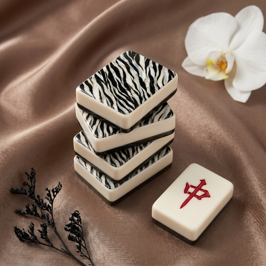 Panda Marble Mahjong Tile Set
