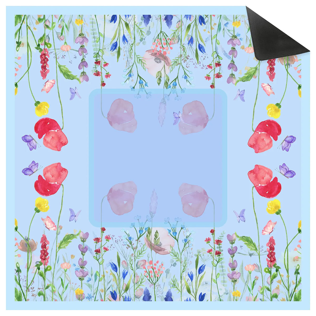 Wildflower Meadow Mahjong Mat mahjong mat — detail view 1, Mahjong Loft