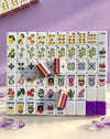 Violet Lemon Acrylic American Mahjong Tile Set | Purple Citrus 160 Tiles