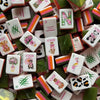 Safari Ribbon Acrylic American Mahjong Tile Set | Pink Bow Wildlife 160 Tiles