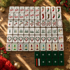 Snowflake Hearth Acrylic American Mahjong Tile Set | Green Christmas Holiday 160 Tiles