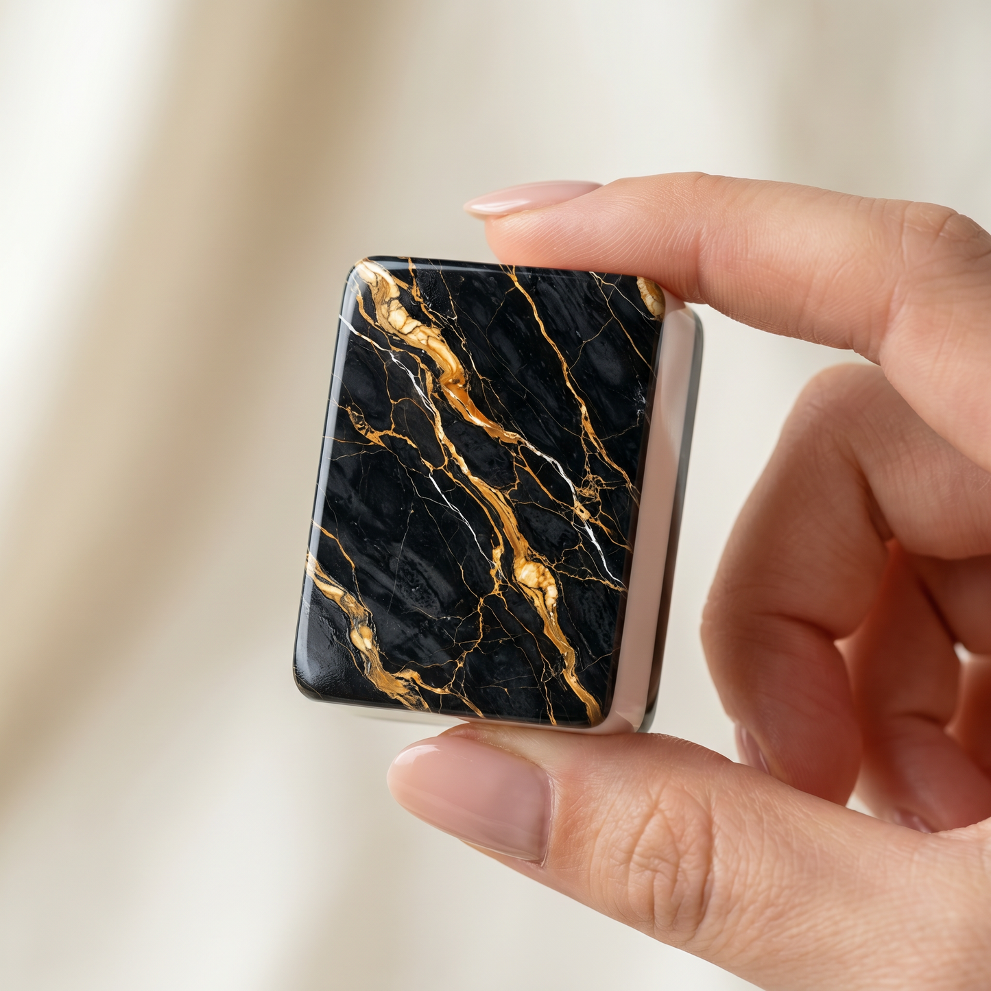 Black Gold Portoro Marble Mahjong Tile Set | 166 Piece Executive American Mahjong