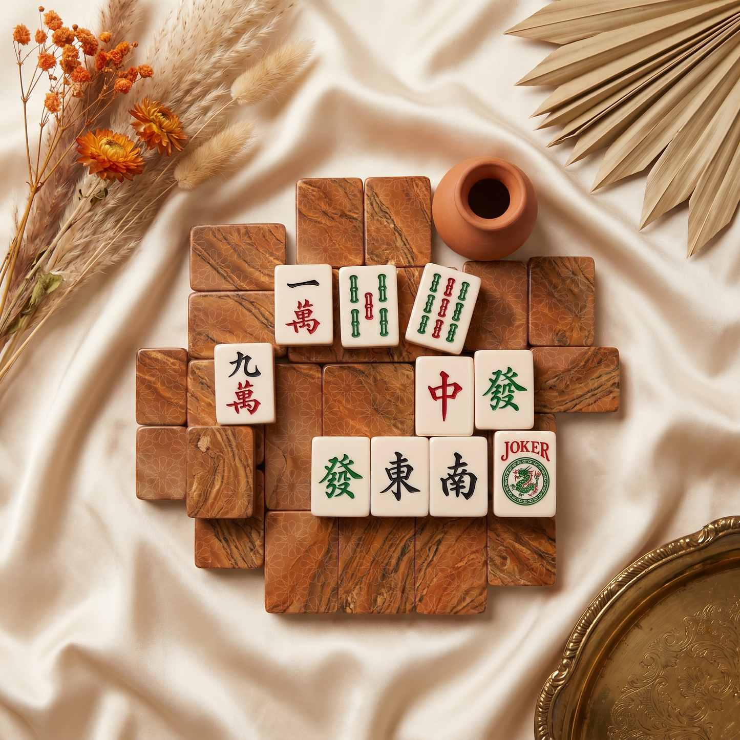 Terracotta Moroccan American Mahjong Tile Set | 166 Piece Desert Luxe Tiles