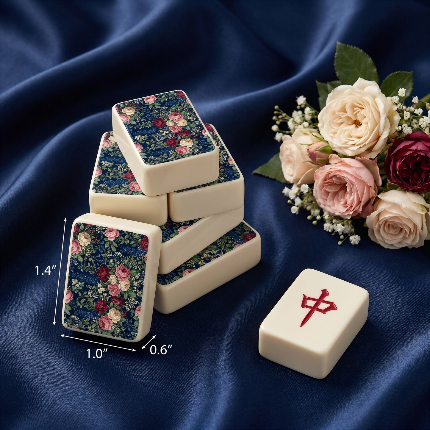 English Garden Floral Mahjong Tile Set