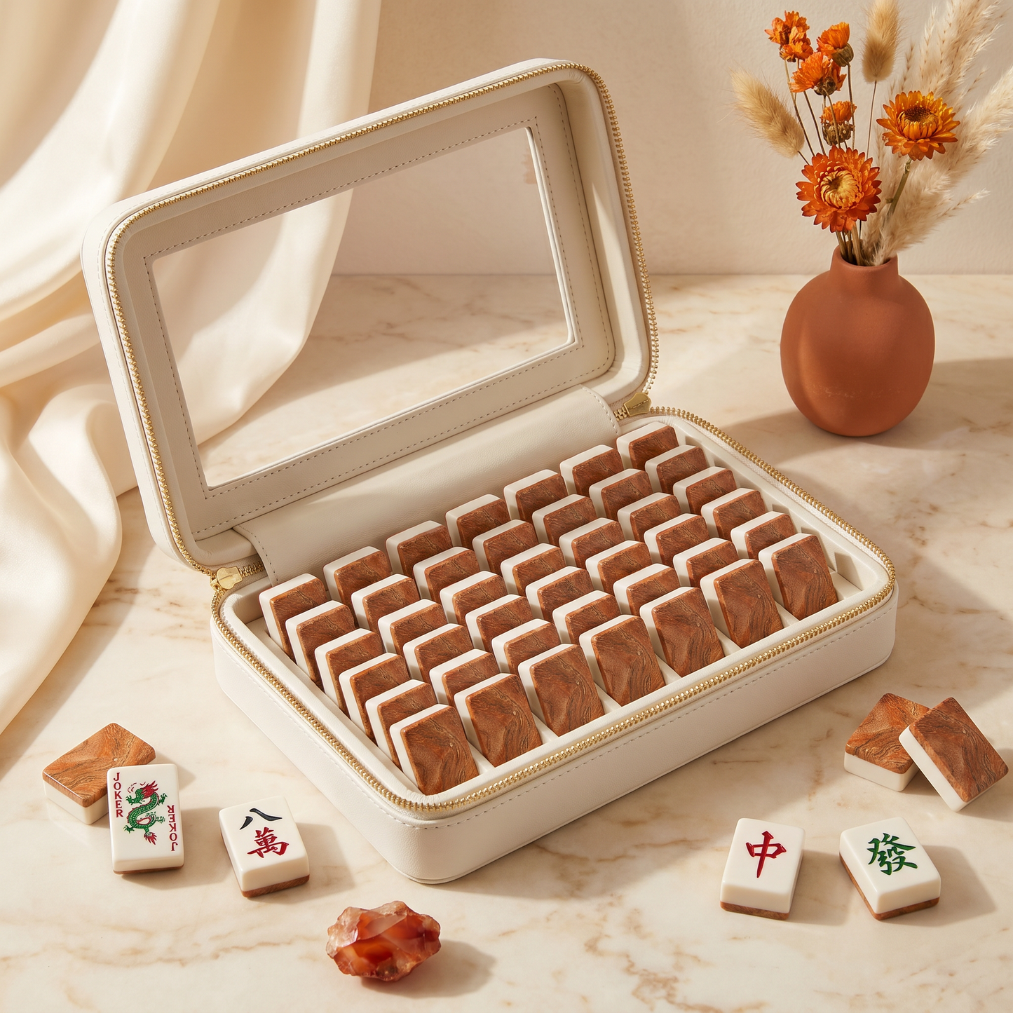 Terracotta Moroccan American Mahjong Tile Set | 166 Piece Desert Luxe Tiles