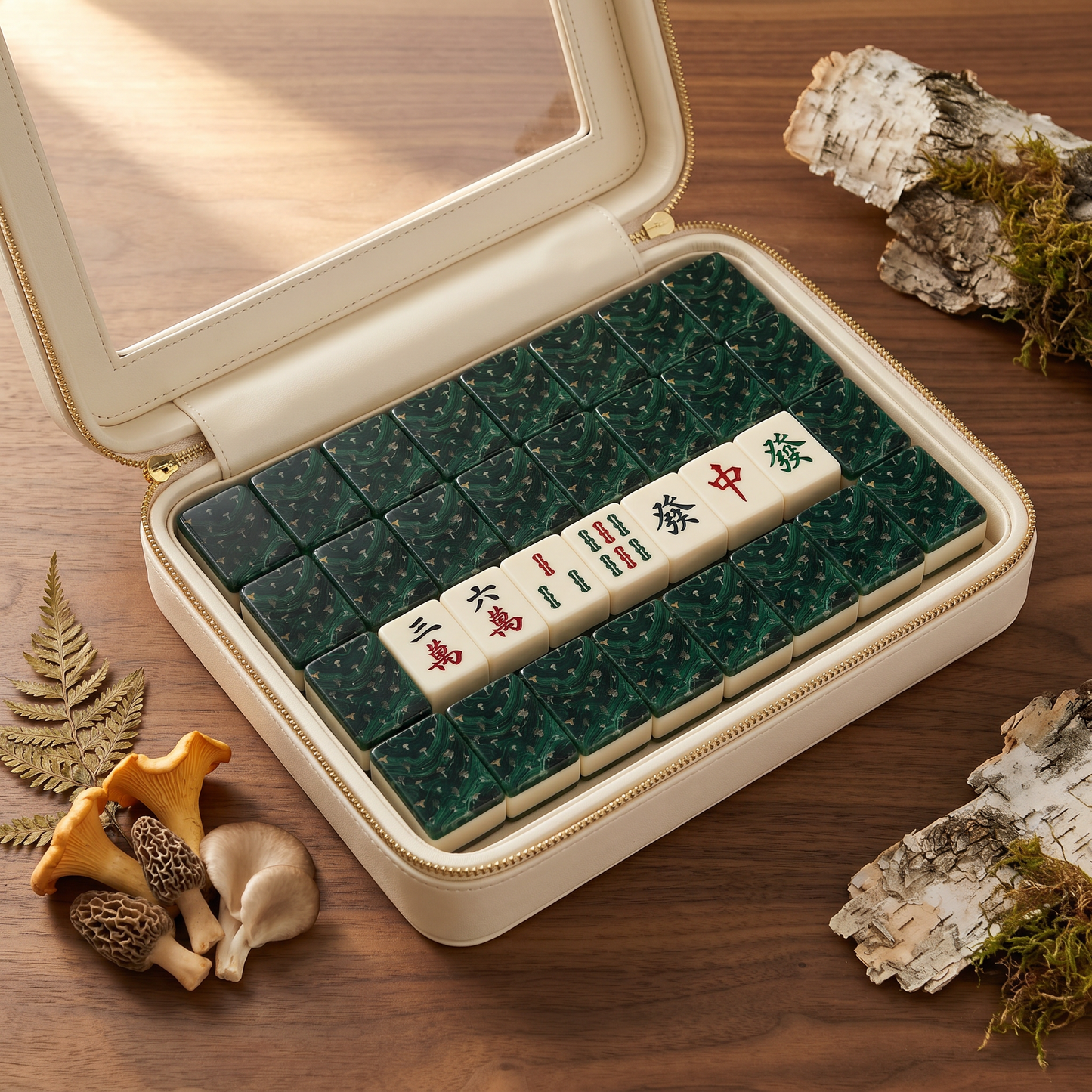 Forest Forager Mushroom Mahjong Tile Set | 166 Piece American Mahjong Cottagecore Gift