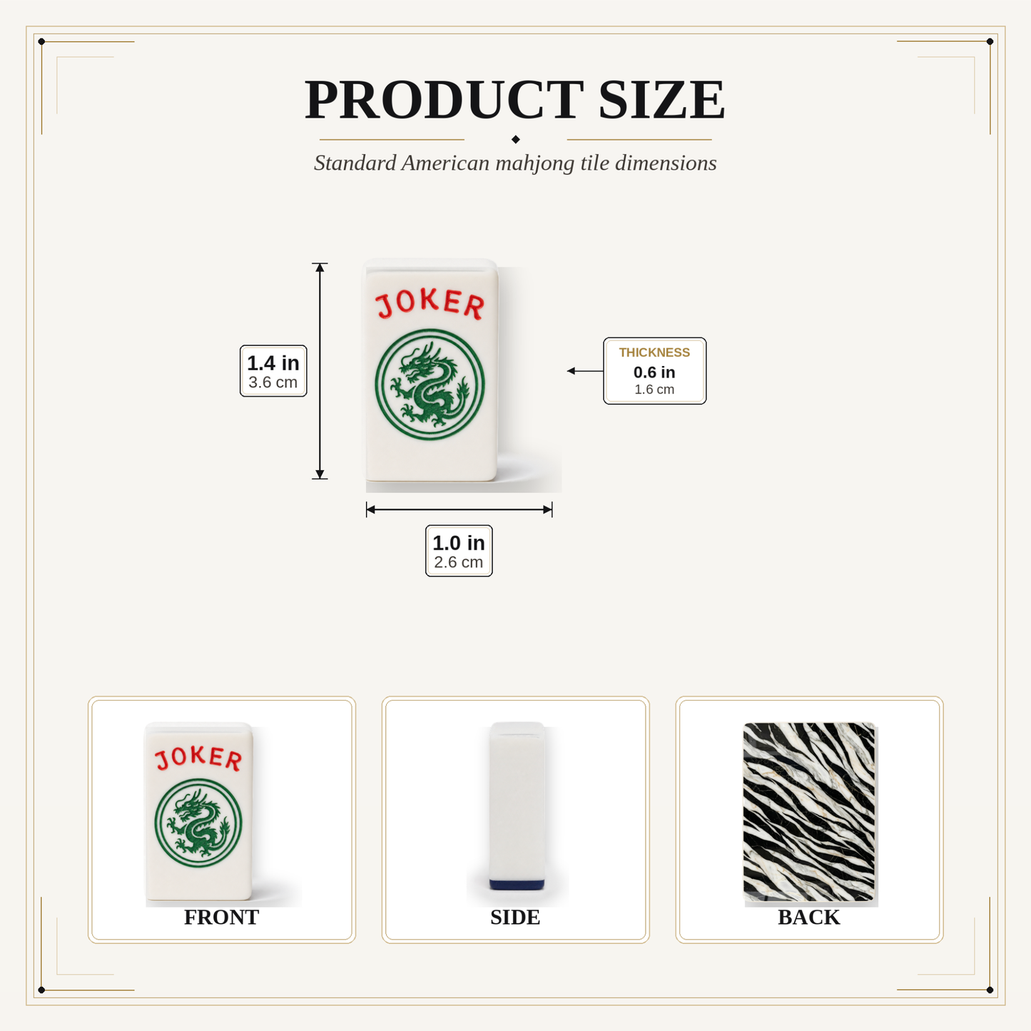 Panda Marble Mahjong Tile Set