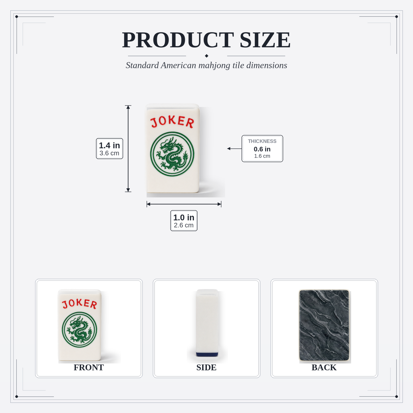 Storm Snake Marble Mahjong Tile Set