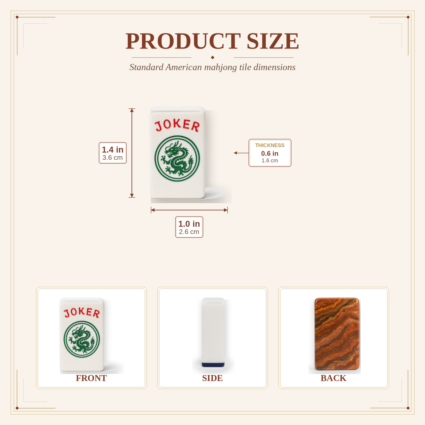 Terracotta Moroccan American Mahjong Tile Set | 166 Piece Desert Luxe Tiles