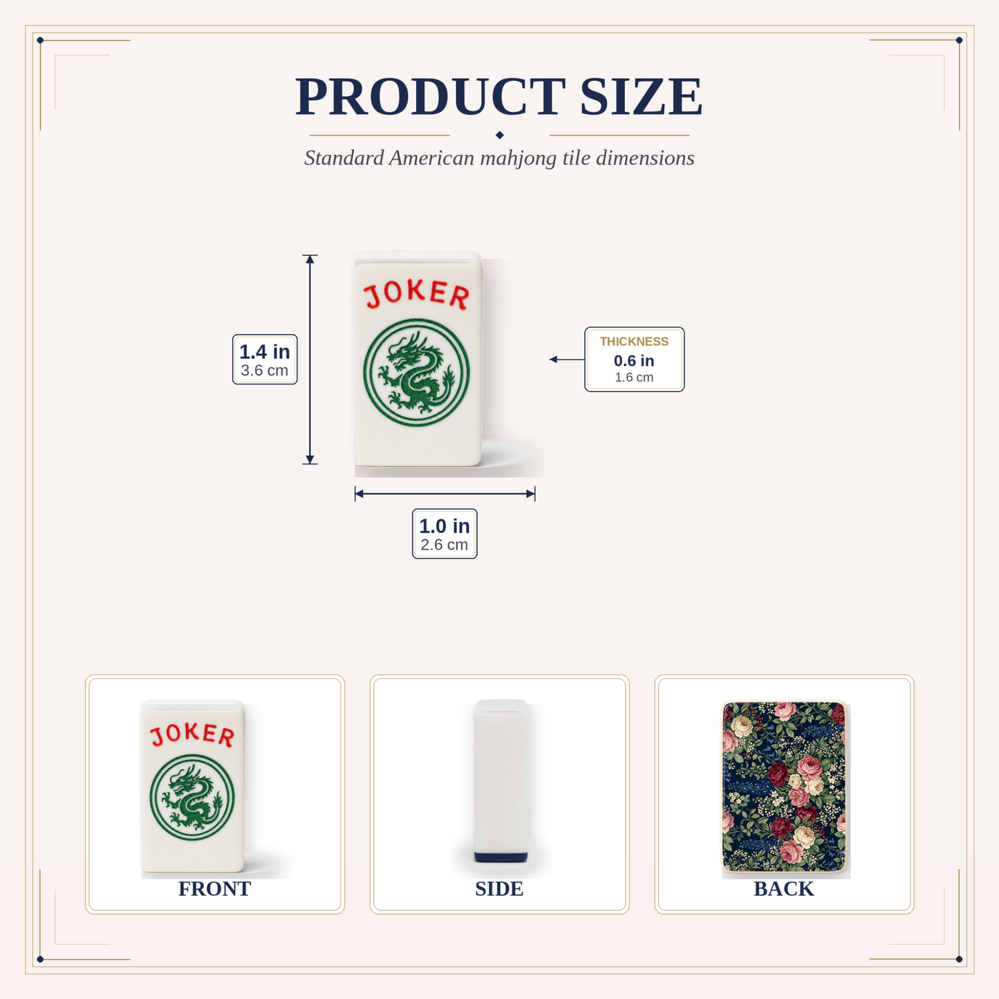 English Garden Floral Mahjong Tile Set