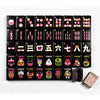 Gothic Dessert Halloween Mahjong Tile Set | 160 Piece Pastel Pink Cute Goth Mahjong Set for Spooky Game Nights