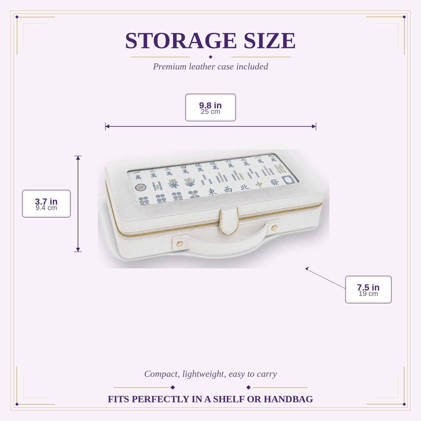 Amethyst Celestial Mahjong Tile Set | 166 Piece Purple Crystal Astrology Mahjong