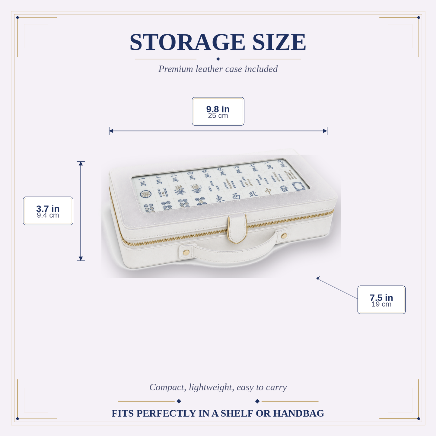 Sapphire Blossom Mahjong Tile Set | 166 Piece Navy Cherry Blossom Bridal Mahjong
