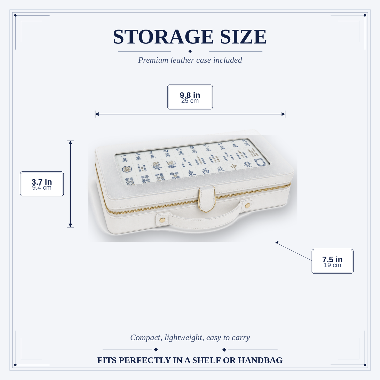 Midnight Sapphire Mahjong Tile Set | 166 Piece Navy Marble September Birthstone Gift