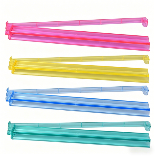 Translucent Pastel 18" Mahjong Racks & Pushers (Set of 4) — full set flat lay, Mahjong Loft