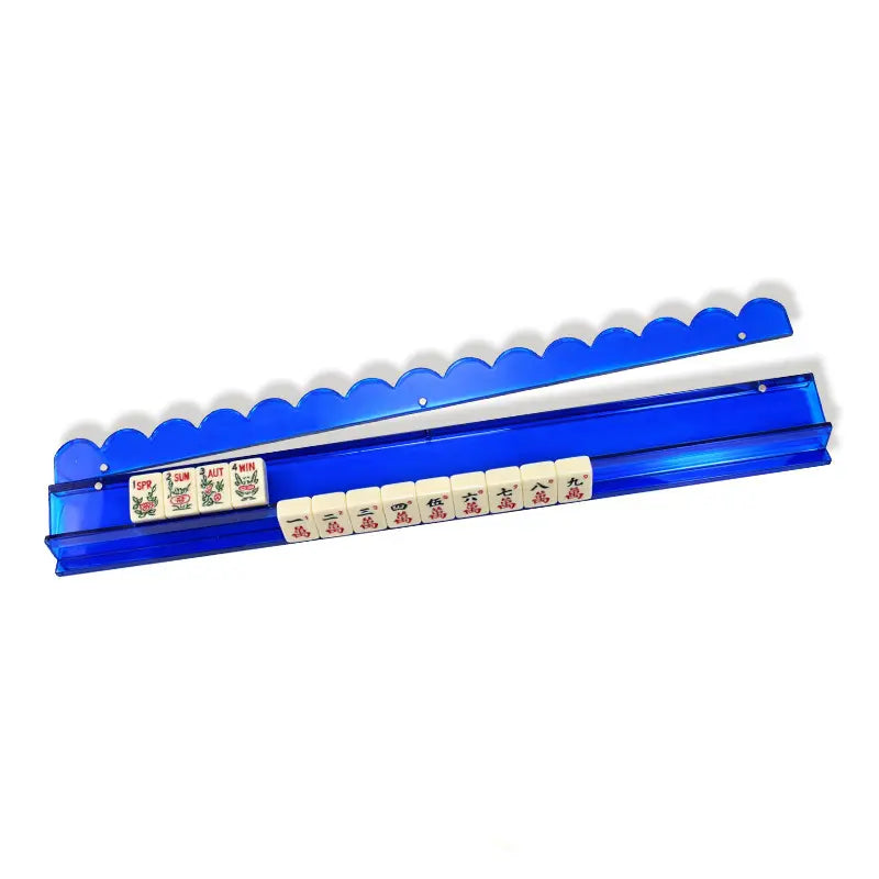 Scalloped Clear Acrylic Mahjong Racks & Pushers (Set of 4) — detail view 4, Mahjong Loft