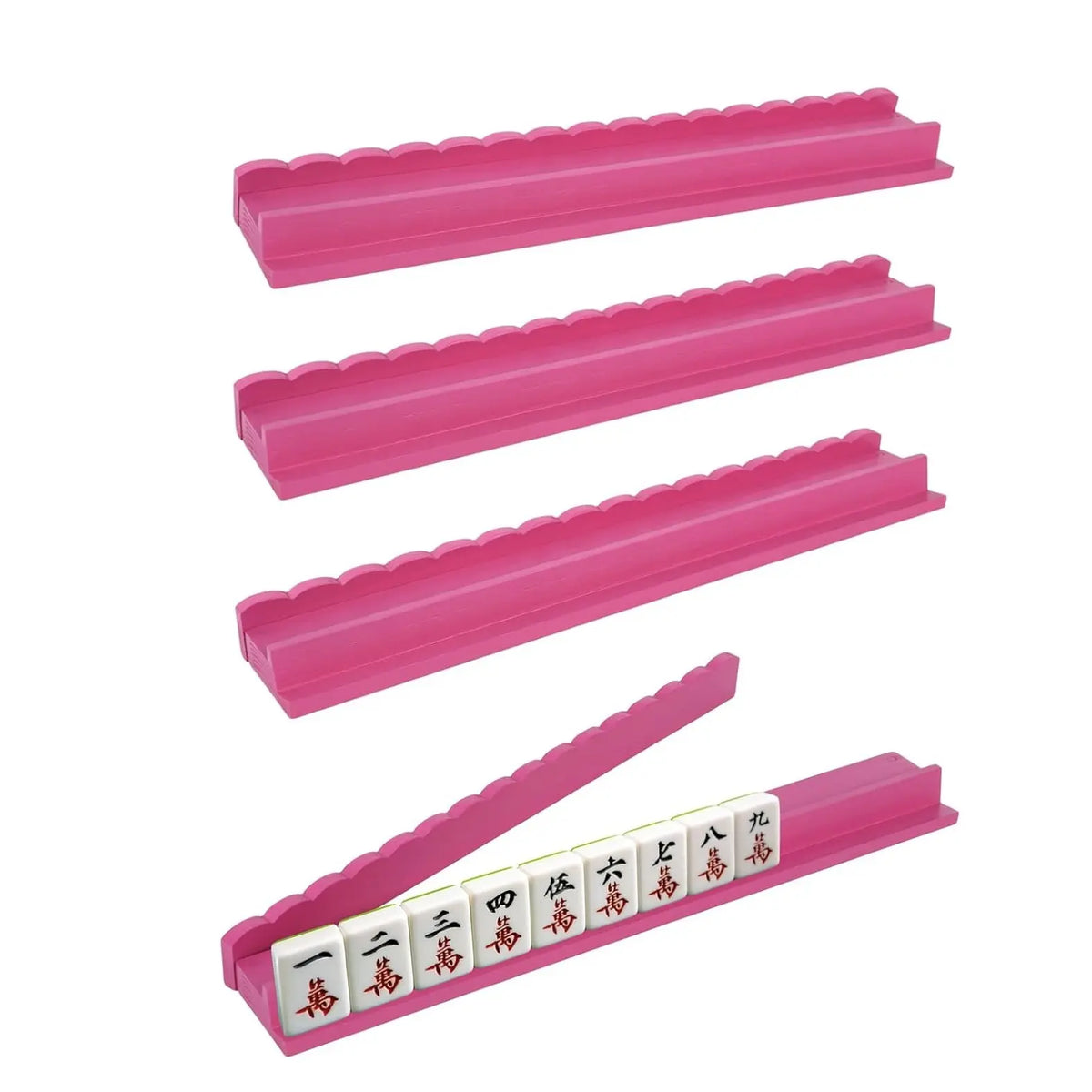 Soft Lacquer 20" Wooden Mahjong Racks & Pushers (Set of 4) — detail view 1, Mahjong Loft