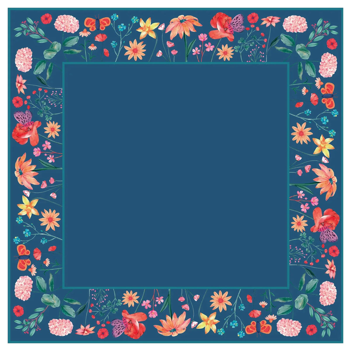 Midnight Butterfly Bloom Mahjong Mat mahjong mat — full flat lay, Mahjong Loft
