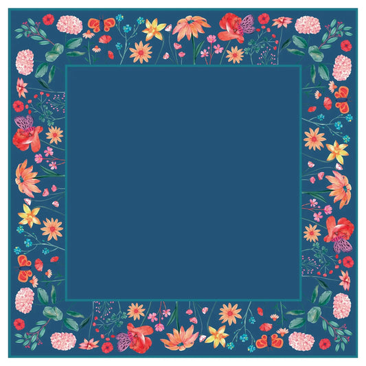 Midnight Butterfly Bloom Mahjong Mat mahjong mat — full flat lay, Mahjong Loft