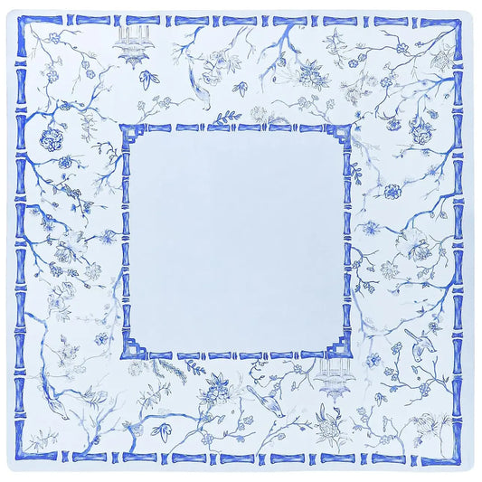Chinoiserie Bamboo Mahjong Mat mahjong mat — full flat lay, Mahjong Loft