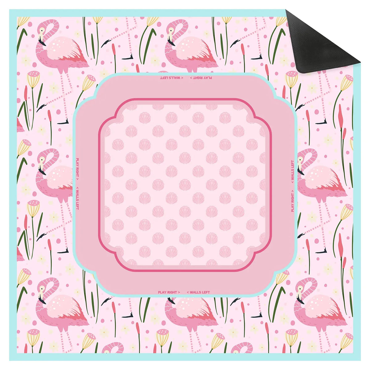 Pink Flamingo Mahjong Mat mahjong mat — detail view 1, Mahjong Loft