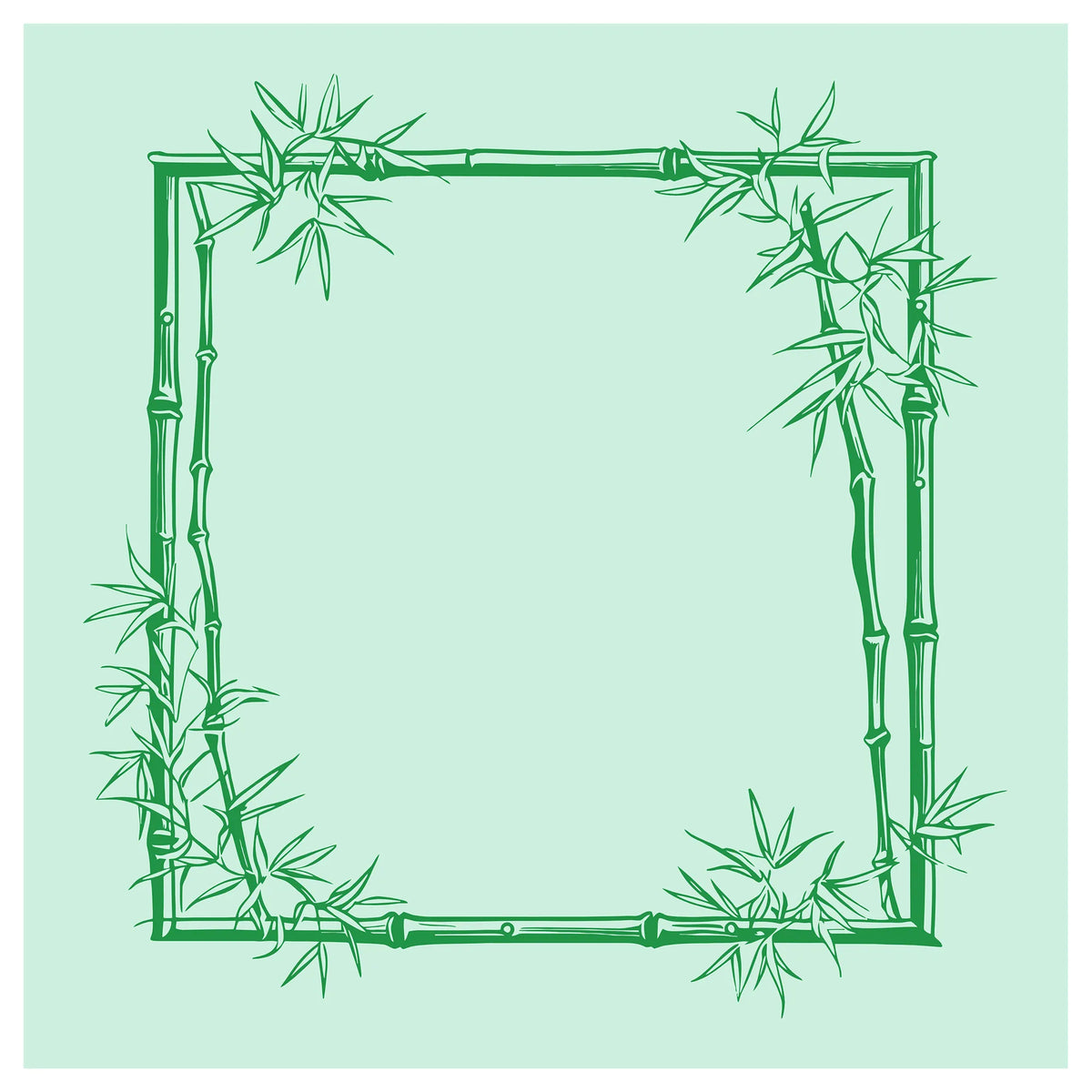 Zen Bamboo Mahjong Mat mahjong mat — full flat lay, Mahjong Loft