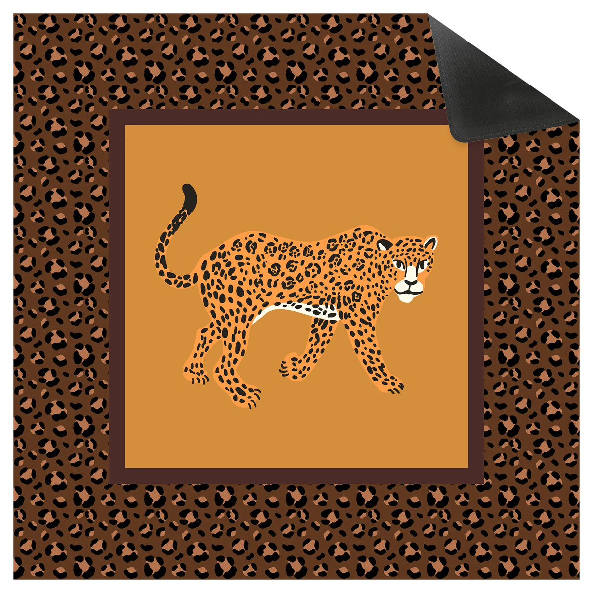 Wild Leopard Mahjong Mat mahjong mat — detail view 1, Mahjong Loft