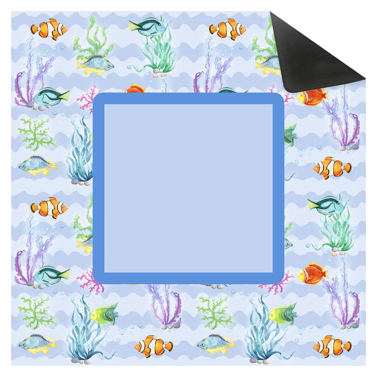 Tropical Reef Fish Mahjong Mat mahjong mat — detail view 1, Mahjong Loft