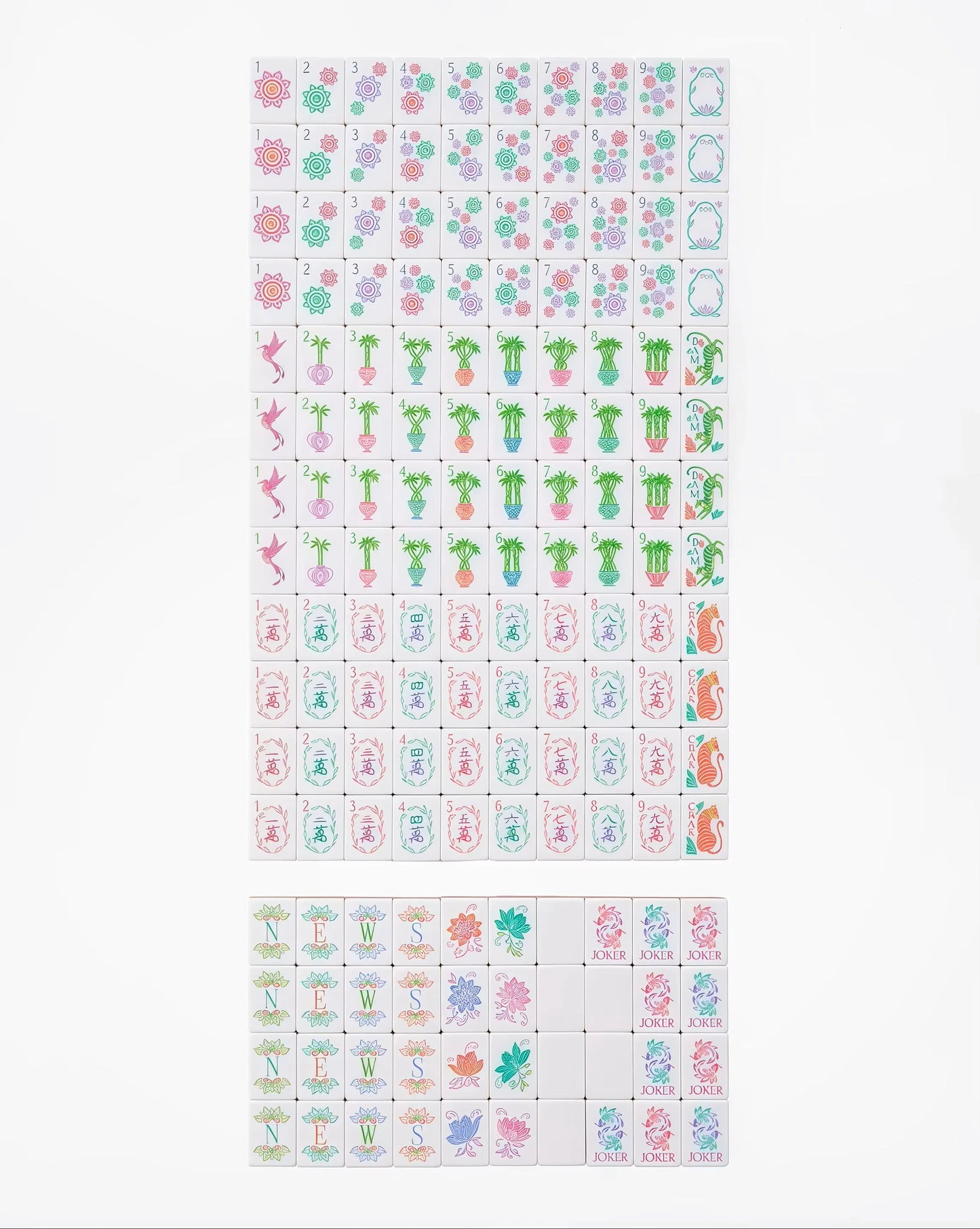 Luxury 4-Tier American Mahjong Set | 160 Pearlescent Tiles