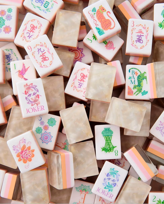 Luxury 4-Tier American Mahjong Set | 160 Pearlescent Tiles
