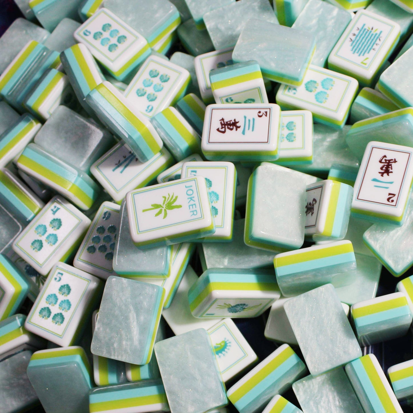 Coral Sea Acrylic American Mahjong Tile Set