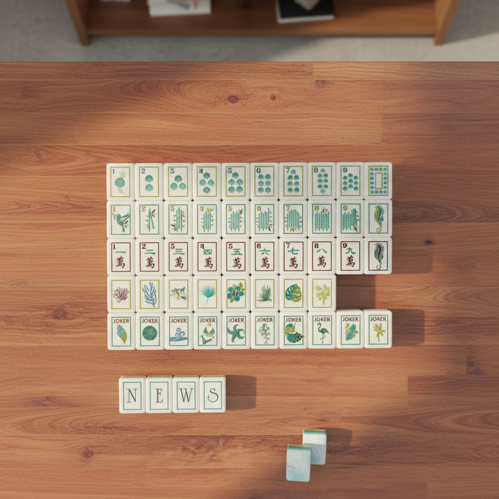 Coral Sea Acrylic American Mahjong Tile Set