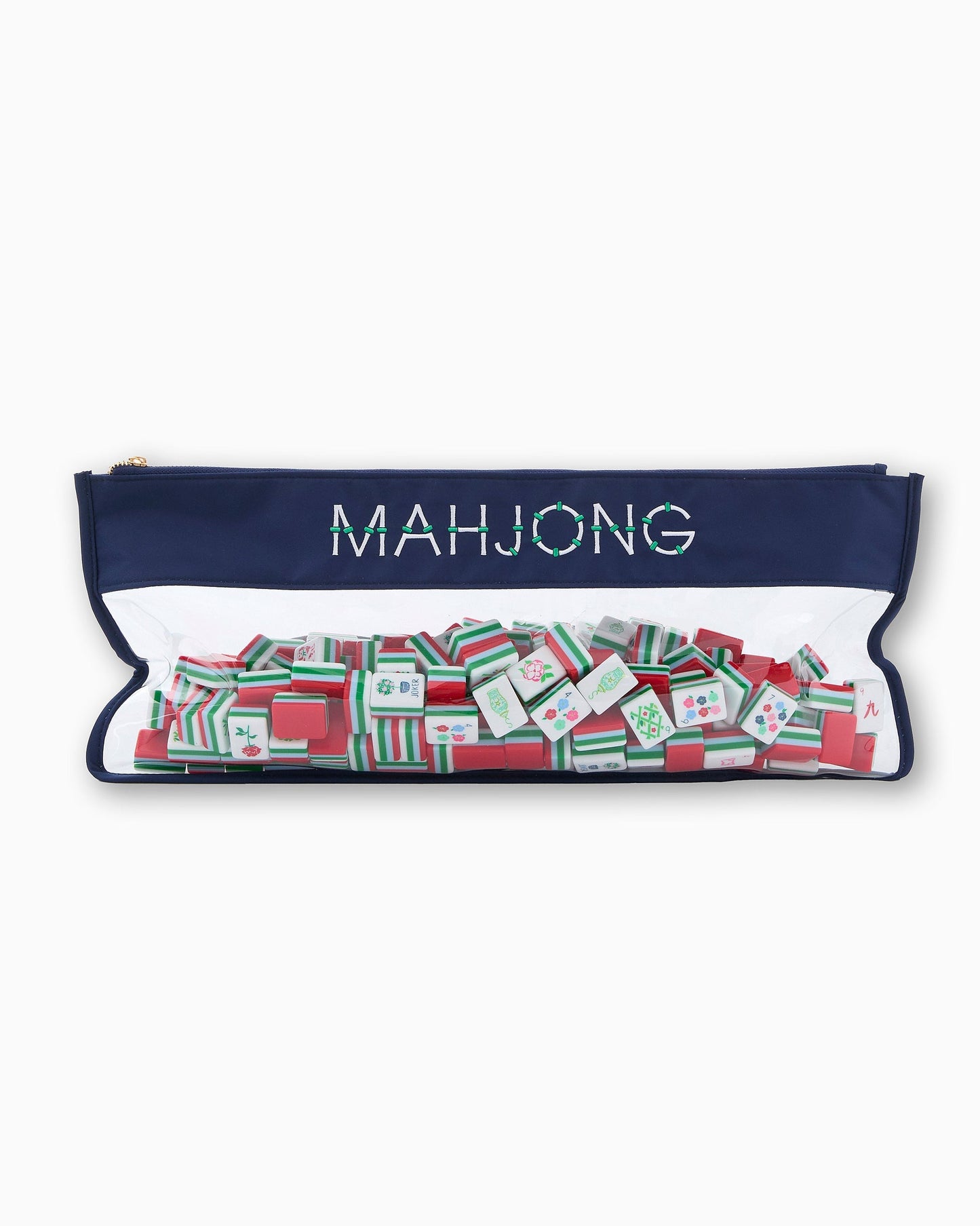 Crimson Garden crimson red acrylic American mahjong tile set storage and product overview