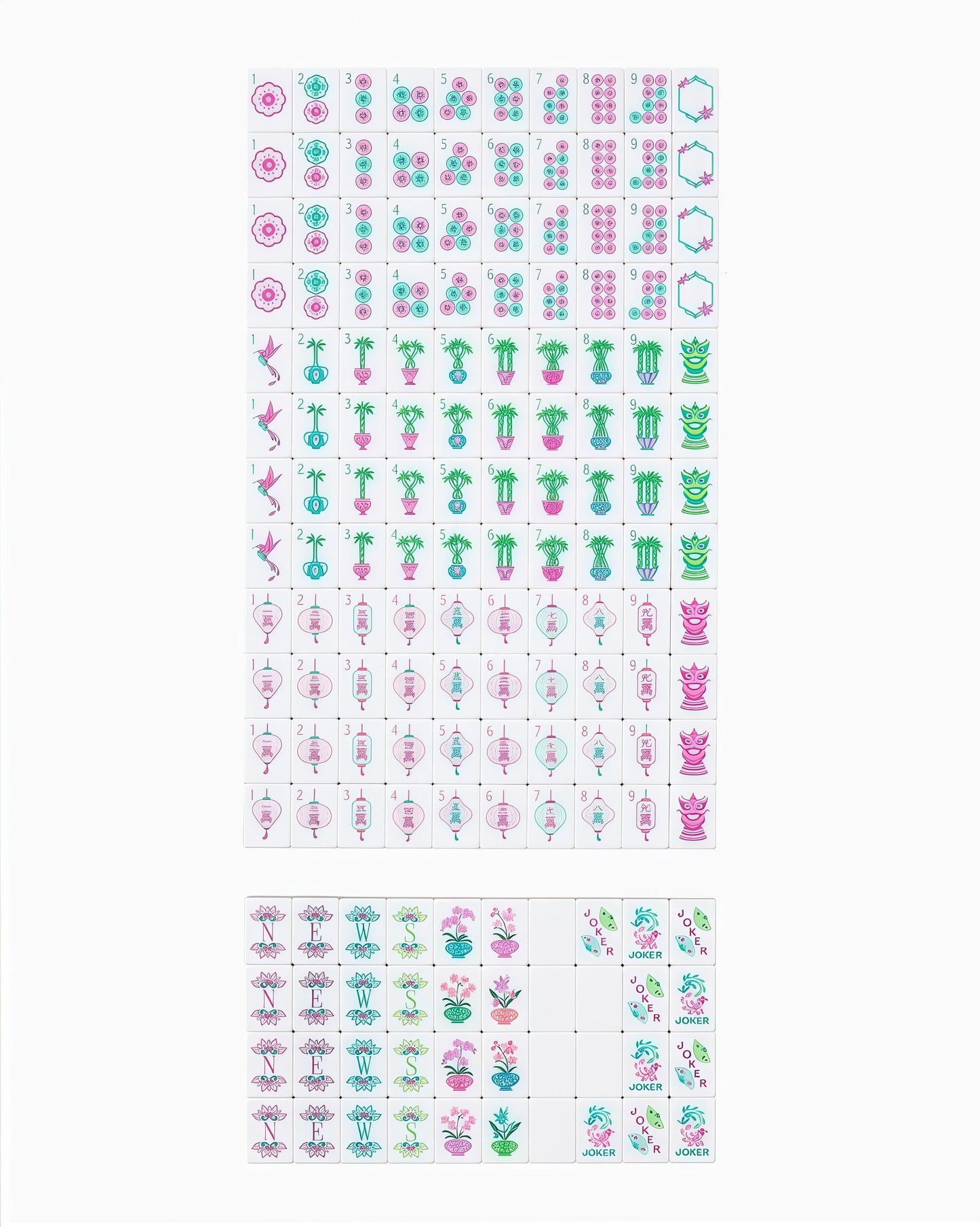 Emerald Jewel emerald green acrylic American mahjong tile set storage and product overview