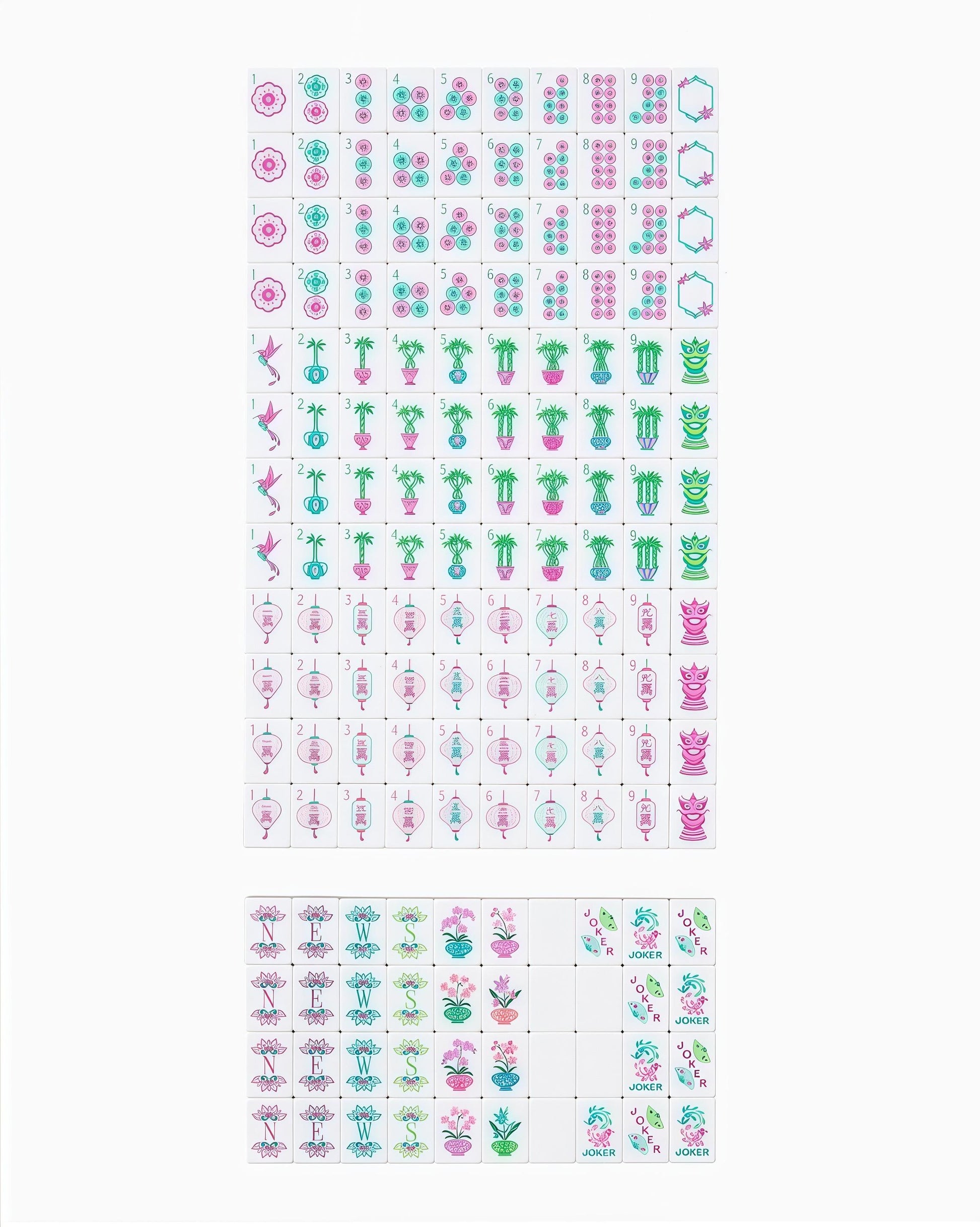 Emerald Jewel emerald green acrylic American mahjong tile set storage and product overview