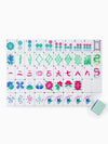 Mint Blossom Acrylic American Mahjong Tile Set