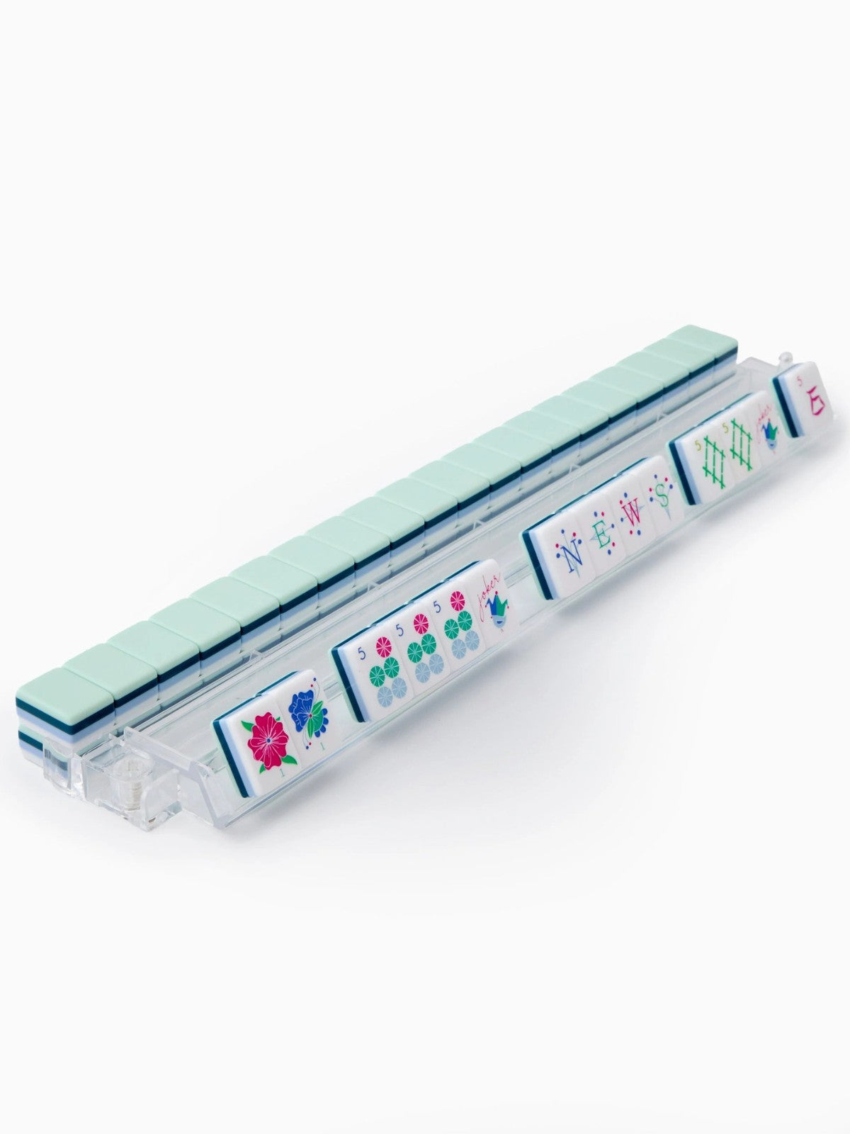 Mint Blossom light green acrylic American mahjong tile set full set arrangement