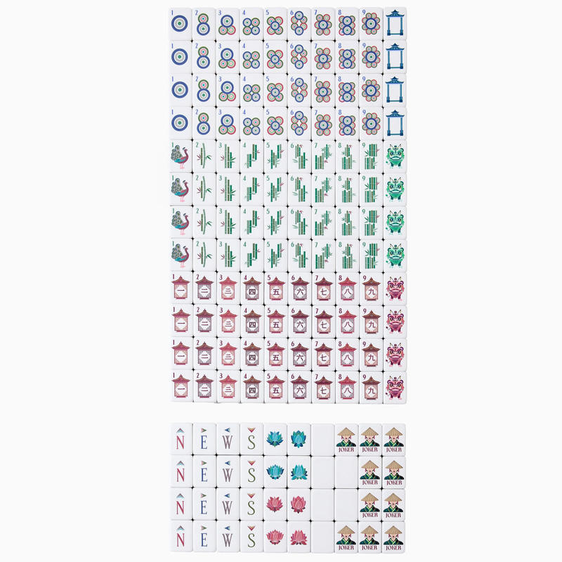 Olive Pagoda olive green acrylic American mahjong tile set full set arrangement