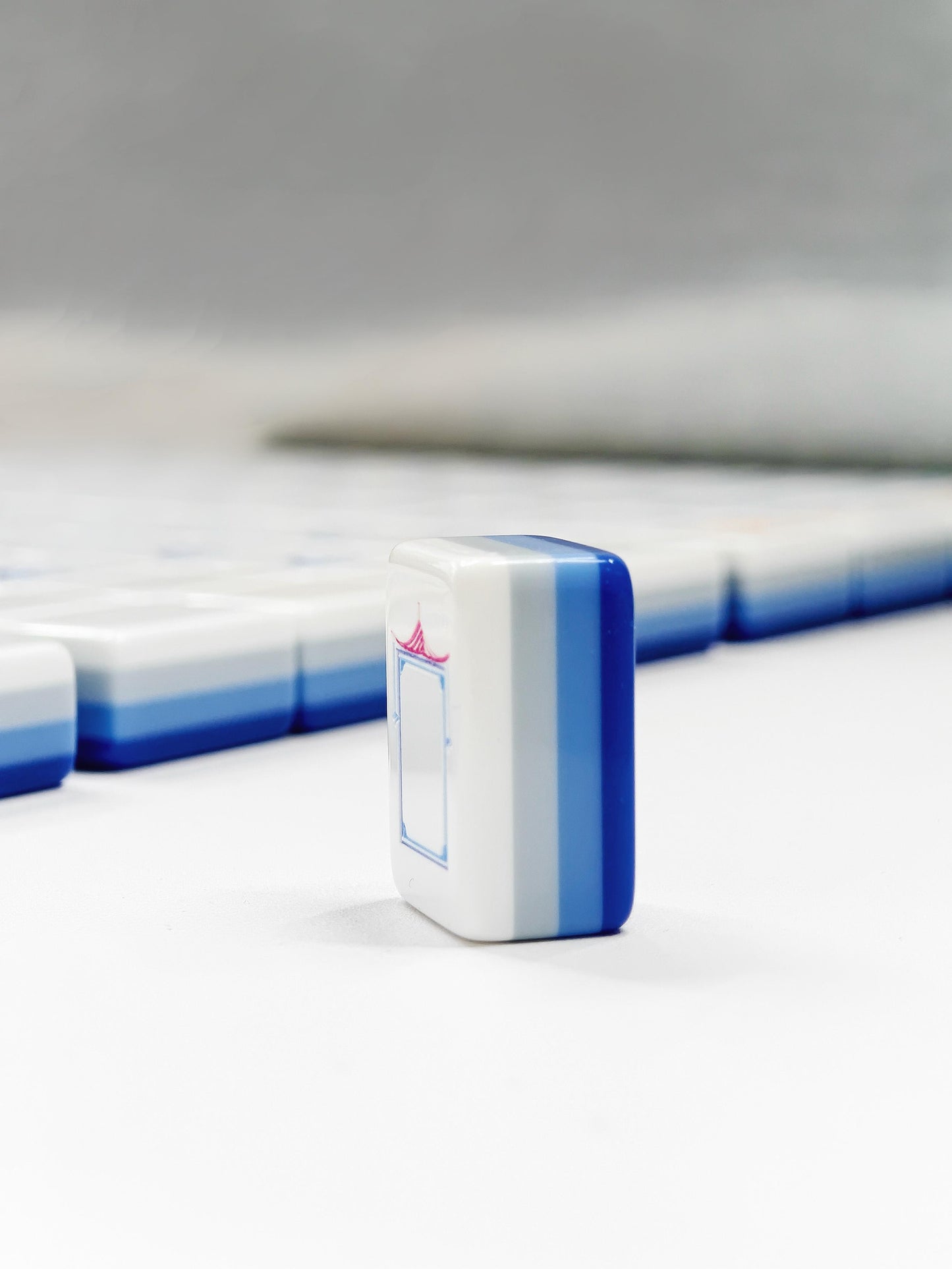 Porcelain Coast blue-and-white porcelain acrylic American mahjong tile set additional product view