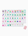 Rose Dandelion Acrylic American Mahjong Tile Set