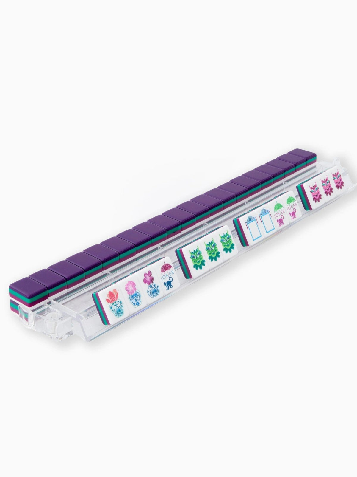 Royal Orchid deep purple acrylic American mahjong tile set full set arrangement