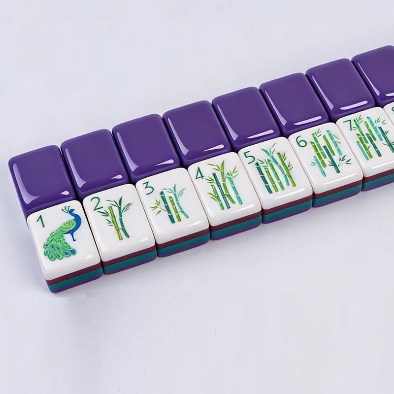 Royal Orchid deep purple acrylic American mahjong tile set complete product overview