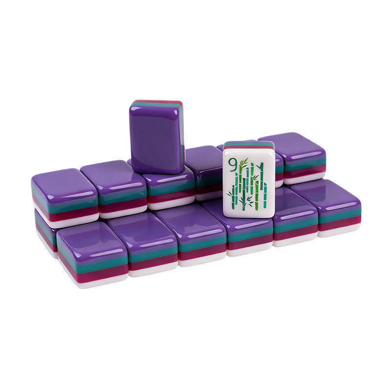 Royal Orchid deep purple acrylic American mahjong tile set additional product view