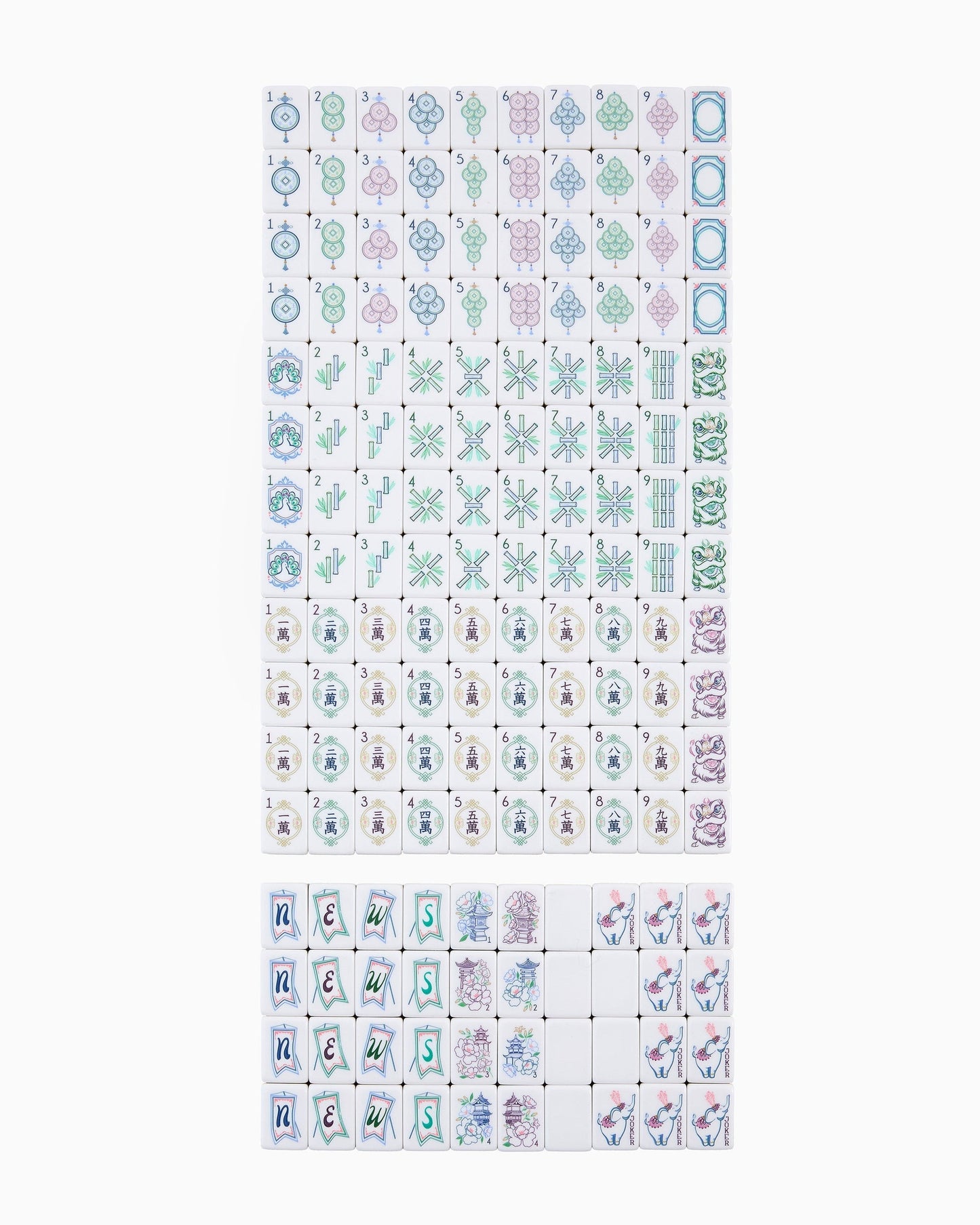 Sage Elephant sage green acrylic American mahjong tile set full set arrangement