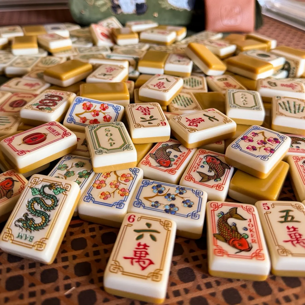 Turmeric Heritage Acrylic American Mahjong Tile Set