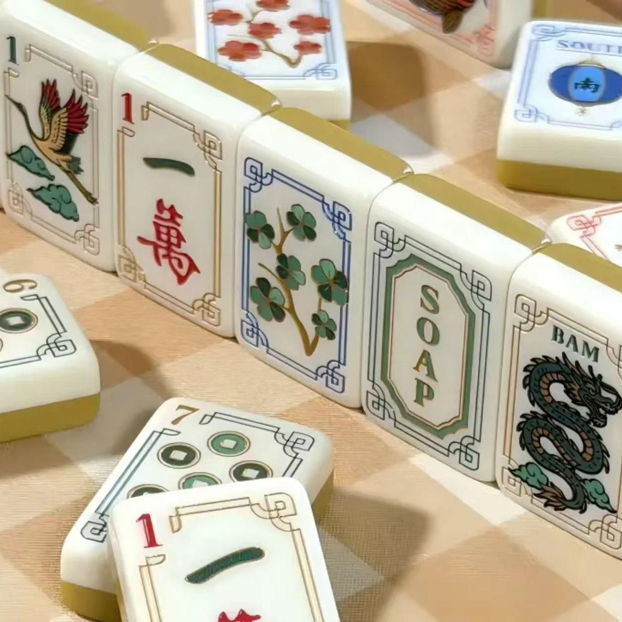 Turmeric Heritage Acrylic American Mahjong Tile Set