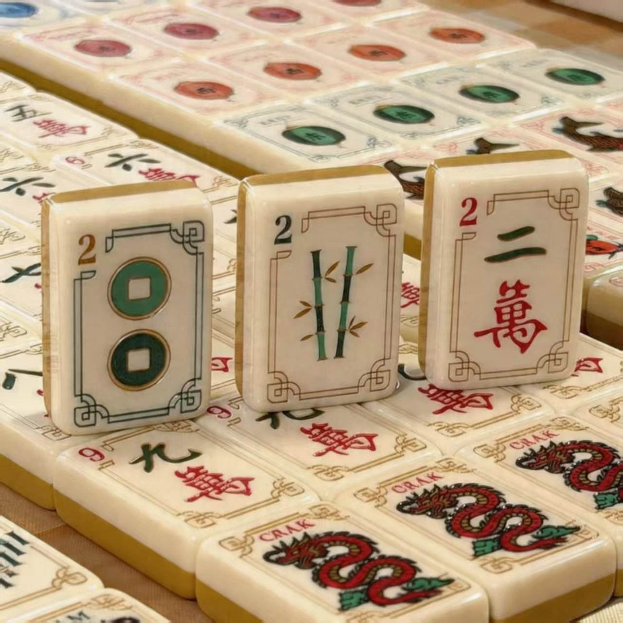 Turmeric Heritage Acrylic American Mahjong Tile Set