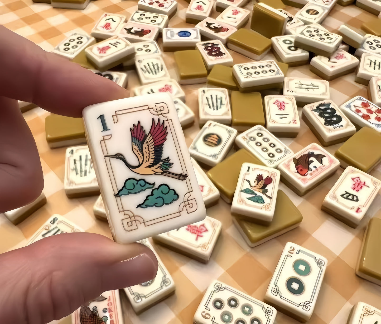 Turmeric Heritage Acrylic American Mahjong Tile Set